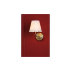 NAV0775-NER262 Navarro Rechargeable Wall Light Matt Antique Brass With Shade LED