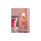 NAV0775-NER262 Navarro Rechargeable Wall Light Matt Antique Brass With Shade LED