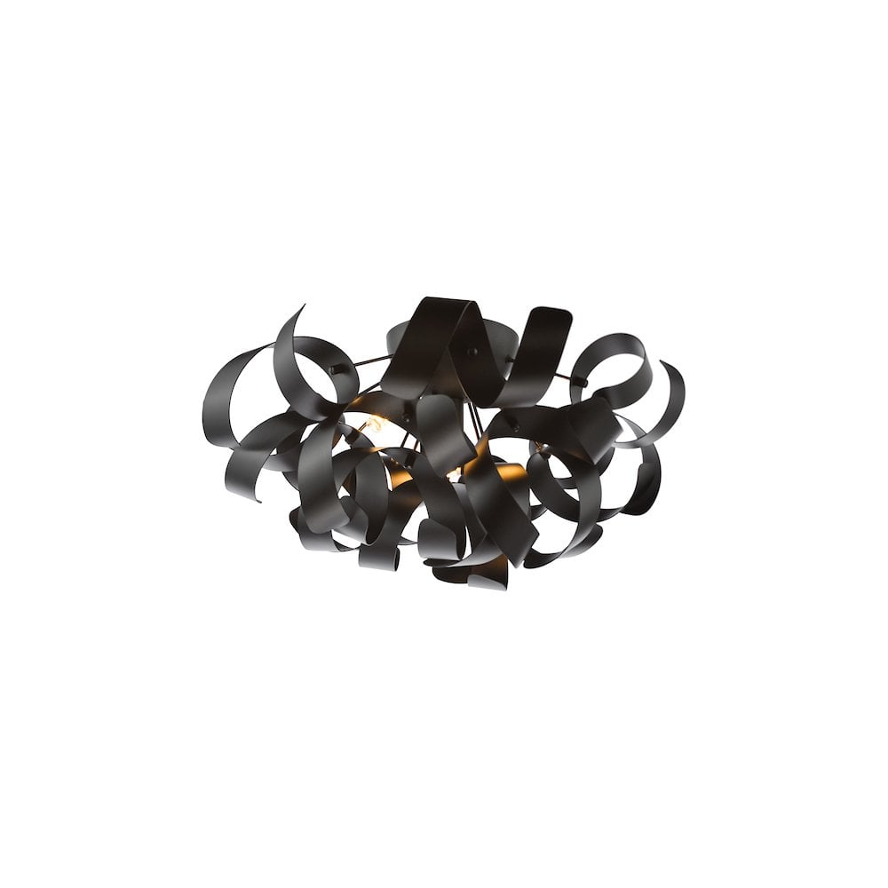 SWA0422-03 Swash 4 Light Flush Black With Black Ribbins