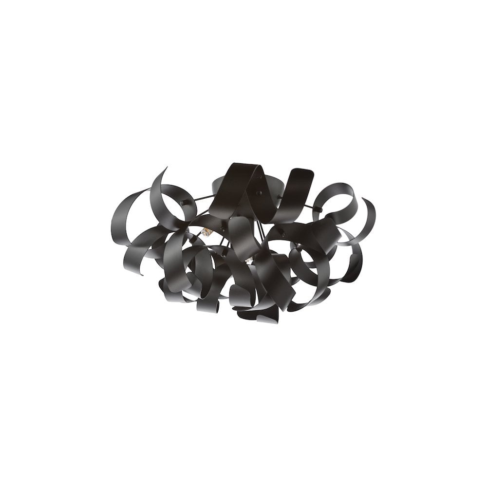 SWA0422-03 Swash 4 Light Flush Black With Black Ribbins