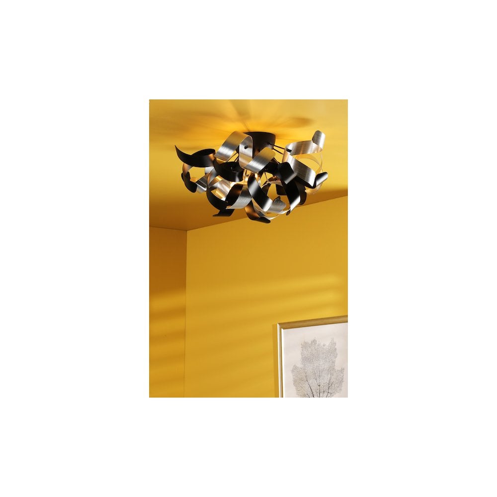 SWA0422-03 Swash 4 Light Flush Black With Black Ribbins
