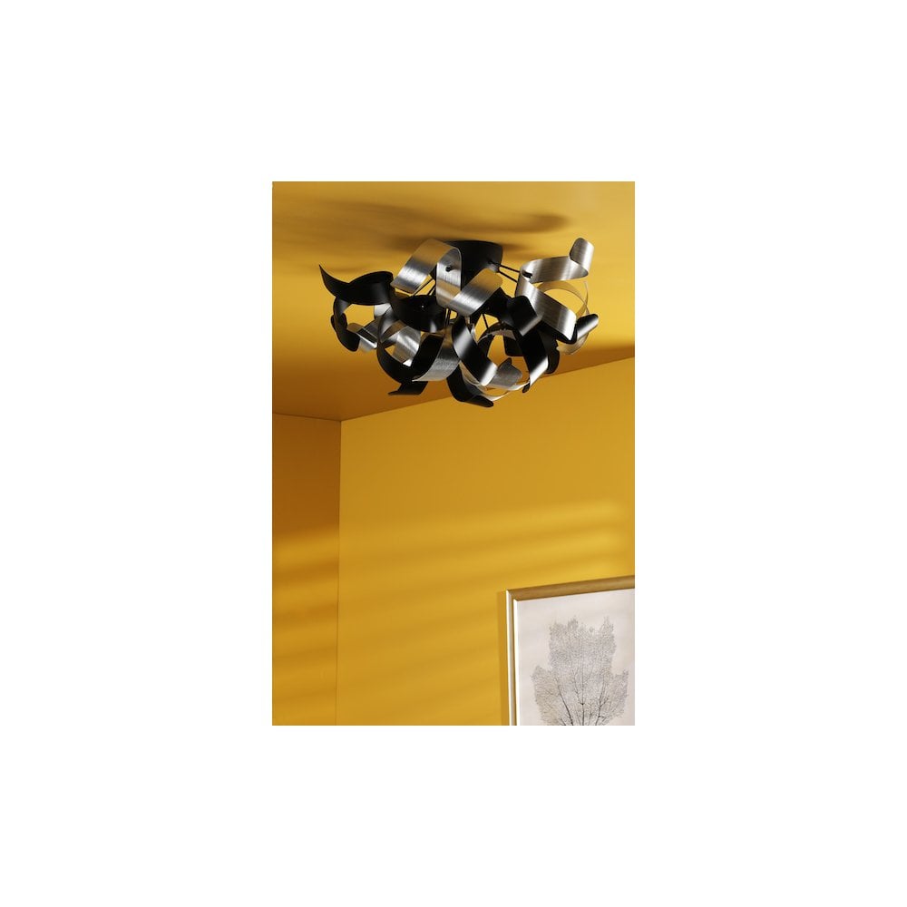 SWA0422-03 Swash 4 Light Flush Black With Black Ribbins