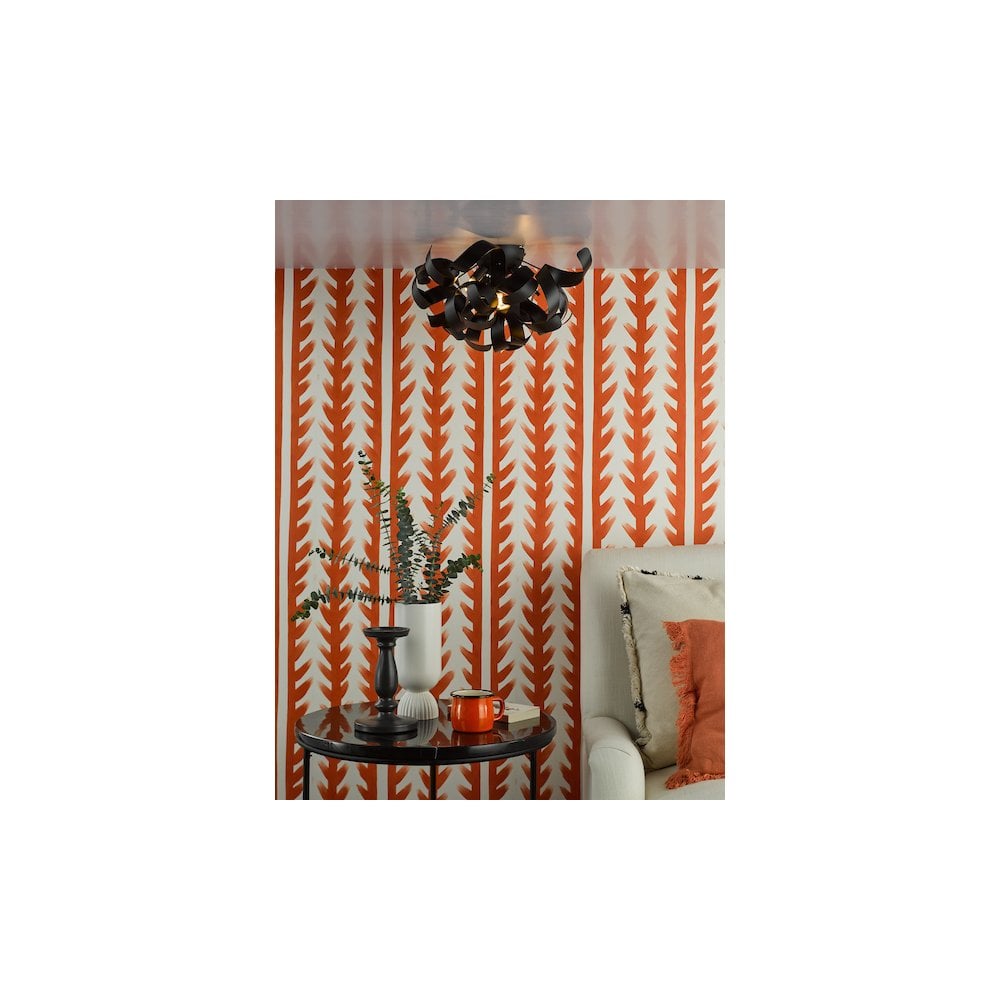 SWA0422-03 Swash 4 Light Flush Black With Black Ribbins