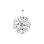 SWA1250-04 Swash 12 Light Pendant Polished Chrome With Aluminium Ribbons