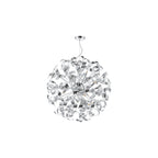 SWA1250-04 Swash 12 Light Pendant Polished Chrome With Aluminium Ribbons