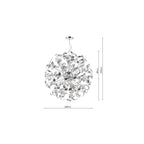 SWA1250-04 Swash 12 Light Pendant Polished Chrome With Aluminium Ribbons