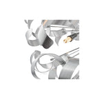 SWA1250-04 Swash 12 Light Pendant Polished Chrome With Aluminium Ribbons