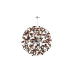 SWA1250-06 Swash 12 Light Pendant Polished Chrome with Copper Ribbons