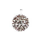 SWA1250-06 Swash 12 Light Pendant Polished Chrome with Copper Ribbons