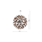 SWA1250-06 Swash 12 Light Pendant Polished Chrome with Copper Ribbons