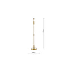 SYL4975-LYR1629 Sylvester Floor Lamp Antique Brass and Glass With Shade