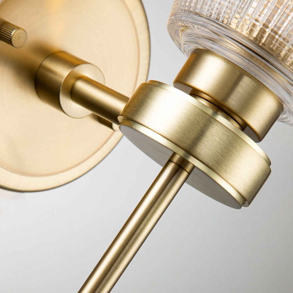 BATH-GUNNIS1-BB Gunnislake 1 Light Bathroom Wall Light Brushed Brass