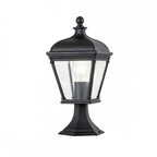 BAYVIEW-3M-BK Bayview 1 Light Outdoor Pedestal Lantern Black