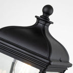 BAYVIEW-3M-BK Bayview 1 Light Outdoor Pedestal Lantern Black