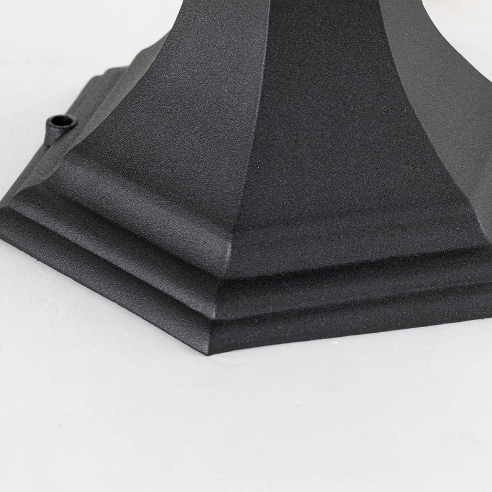 BAYVIEW-3M-BK Bayview 1 Light Outdoor Pedestal Lantern Black