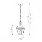 BAYVIEW-8M-BK Bayview 1 Light Outdoor Chain Lantern Black