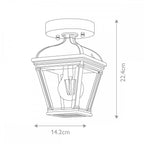 BAYVIEW-PORCH-BK Bayview 1 Light Outdoor Porch Lantern Black