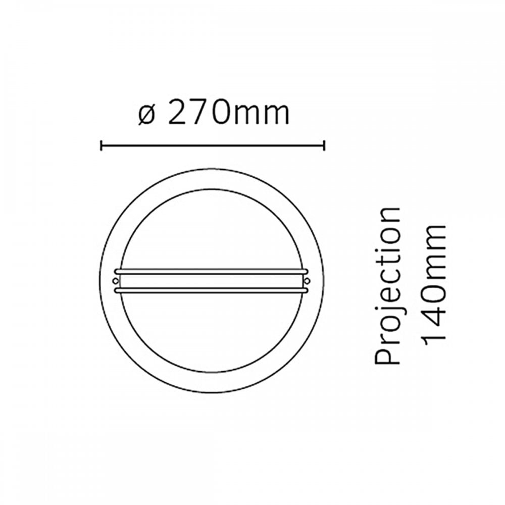 BERLIN-E27-BLK-O Berlin 1 Light Outdoor Wall Light Black