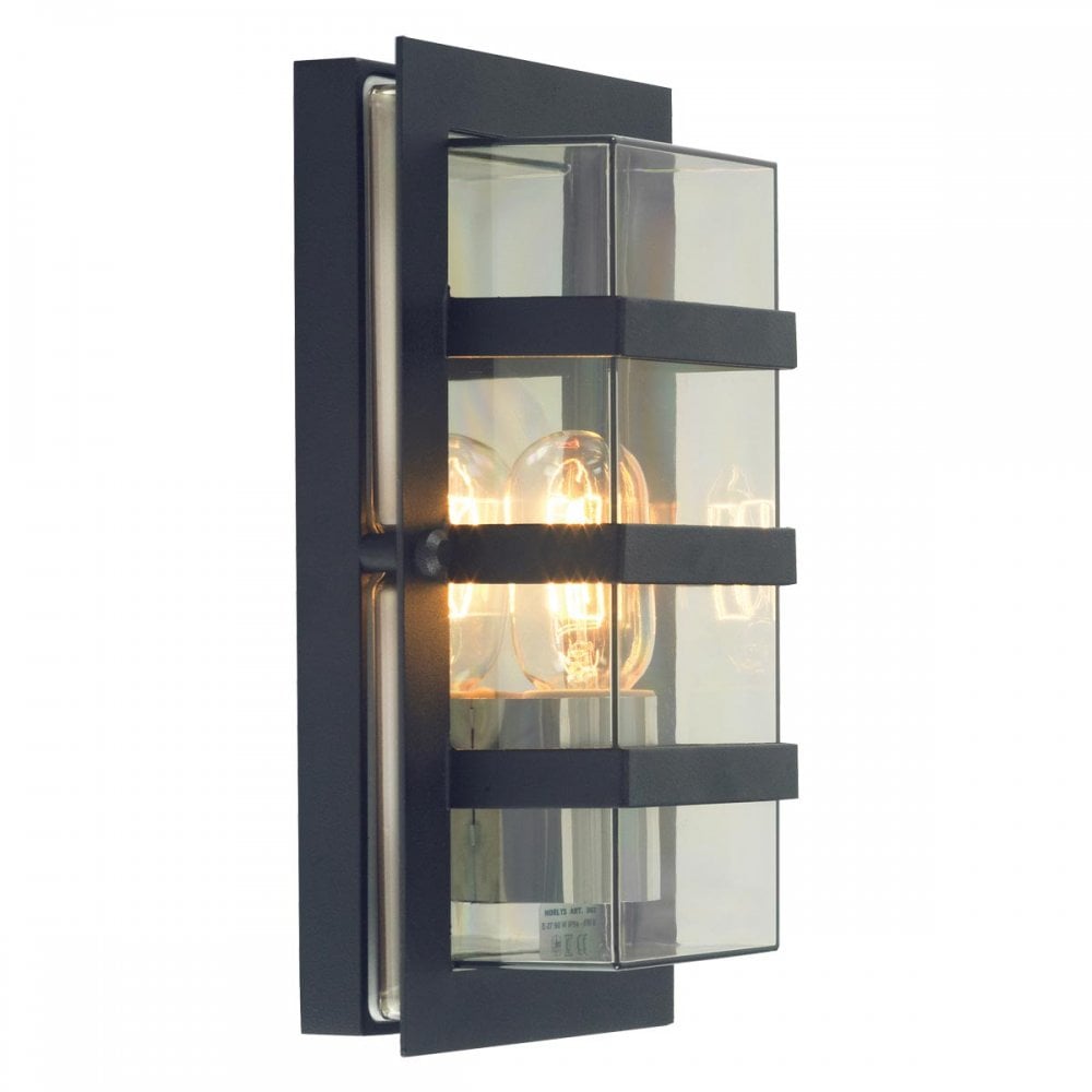 BODEN-E27-BLK-C Boden 1 Light Outdoor Wall Light Black