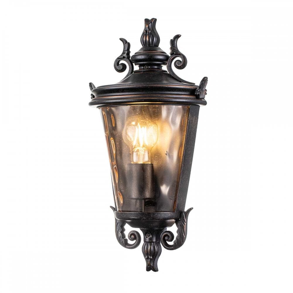 BT7-M Baltimore 1 Light Outdoor Medium Half Lantern Weathered Bronze