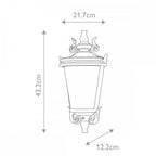 BT7-M Baltimore 1 Light Outdoor Medium Half Lantern Weathered Bronze