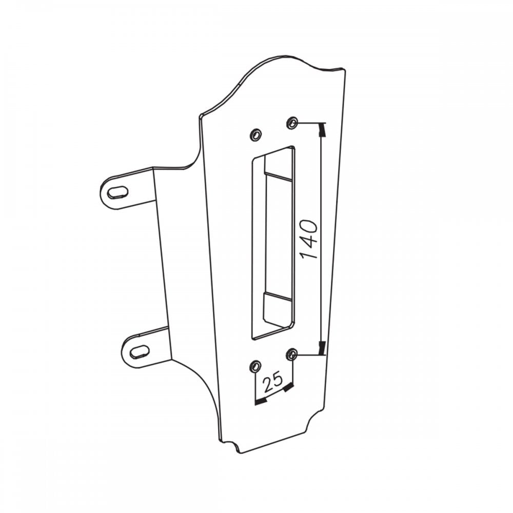 C-BKT4-BLK Outdoor Corner Bracket Black
