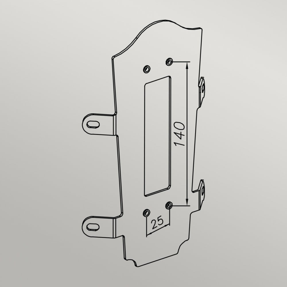 C-BKT4-BLK Outdoor Corner Bracket Black