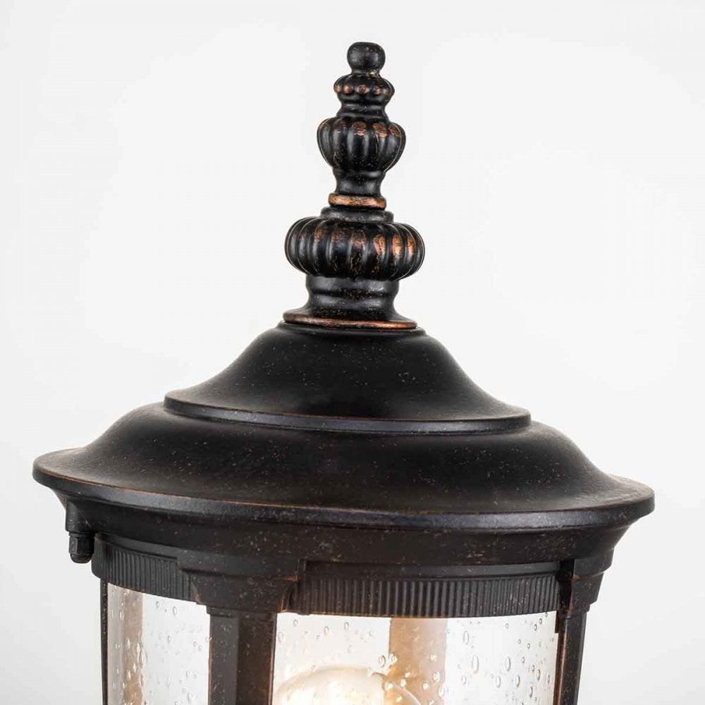 CL3-S Cleveland 1 Light Outdoor Small Pedestal Lantern Weathered Bronze