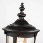 CL3-S Cleveland 1 Light Outdoor Small Pedestal Lantern Weathered Bronze