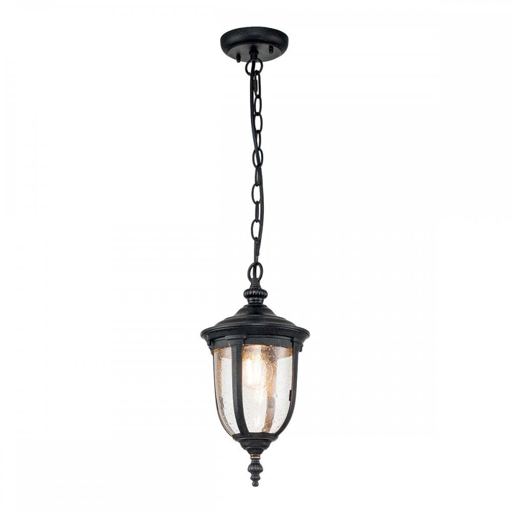 CL8-S Cleveland 1 Light Outdoor Small Chain Lantern Weathered Bronze