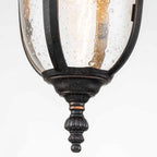 CL8-S Cleveland 1 Light Outdoor Small Chain Lantern Weathered Bronze