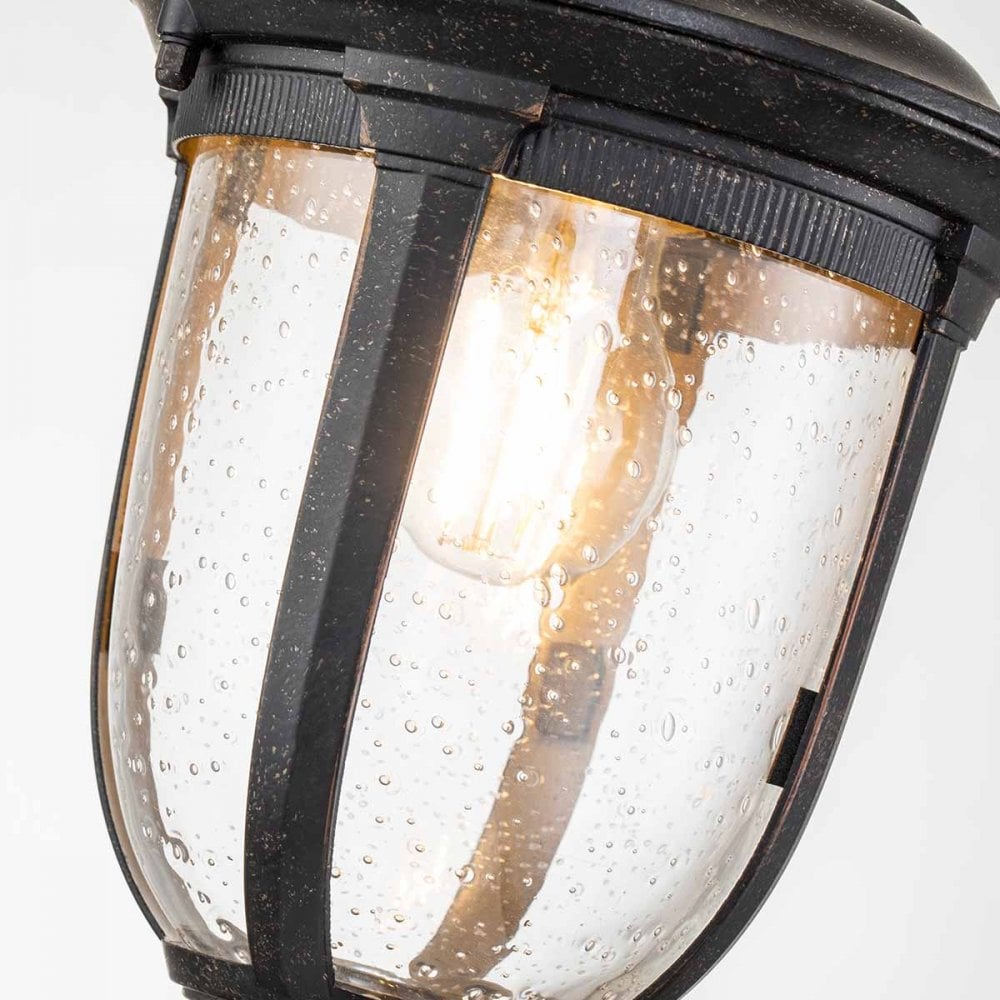 CL8-S Cleveland 1 Light Outdoor Small Chain Lantern Weathered Bronze