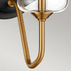 DL-ARMAND1-AB Armand 1 Light Wall Light Aged Brass Plated & Charcoal Black Paint