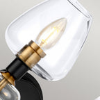 DL-ARMAND2-AB Armand 2 Light Wall Light Aged Brass Plated & Charcoal Black Paint