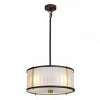 DL-CORONA-3P-BAB Corona 3 Light Pendant Museum Bronze Dark Brown Painted/ Aged Brass