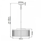 DL-CORONA-3P-BAB Corona 3 Light Pendant Museum Bronze Dark Brown Painted/ Aged Brass