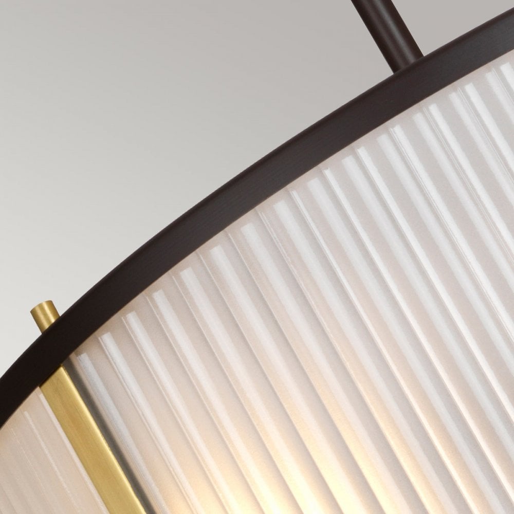 DL-CORONA-3P-BAB Corona 3 Light Pendant Museum Bronze Dark Brown Painted/ Aged Brass