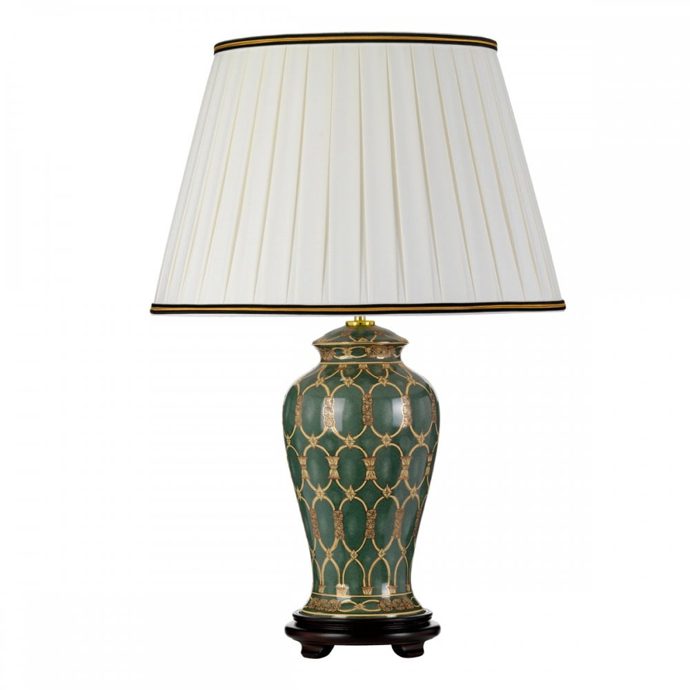 DL-SASHI-TL Sashi 1 Light Table Lamp Green with Gold and Brown