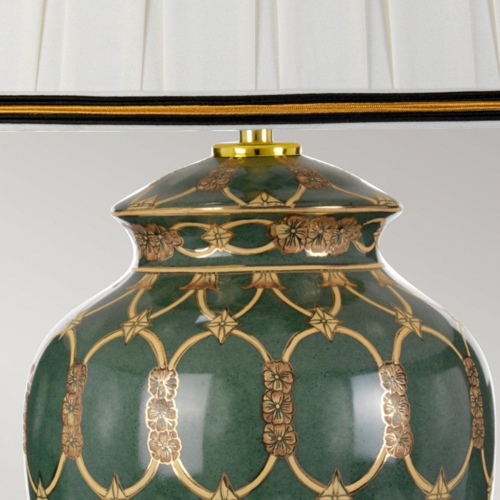 DL-SASHI-TL Sashi 1 Light Table Lamp Green with Gold and Brown