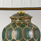 DL-SASHI-TL Sashi 1 Light Table Lamp Green with Gold and Brown