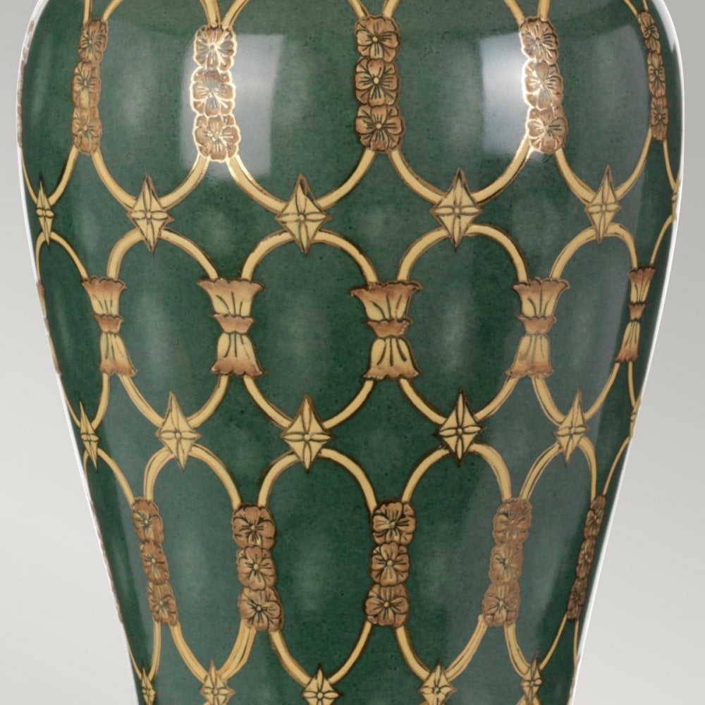DL-SASHI-TL Sashi 1 Light Table Lamp Green with Gold and Brown