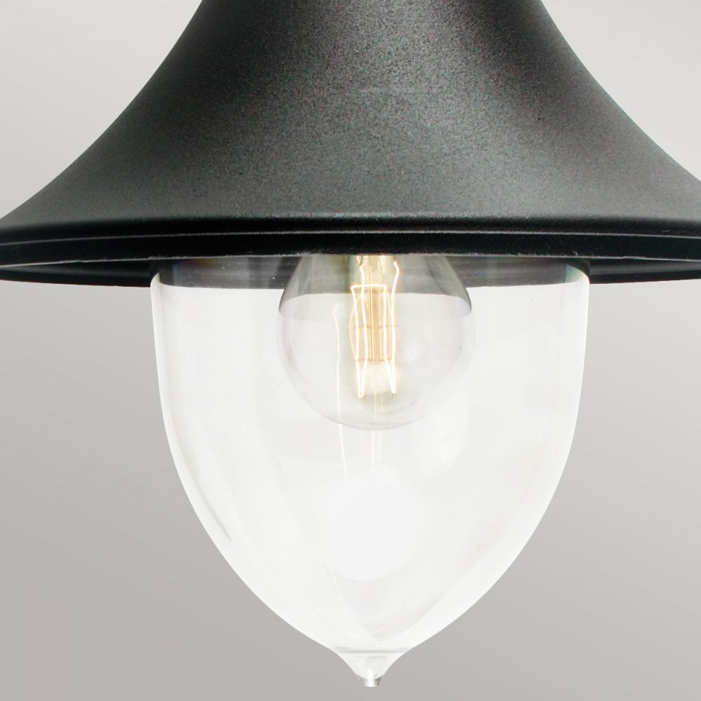 F2-BLACK Firenze 1 Light Outdoor Wall Lantern Black