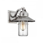 FE-BOYNTON2-S Boynton 1 Light Outdoor Small Wall Lantern Painted Brushed Steel