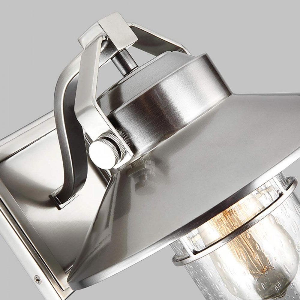 FE-BOYNTON2-S Boynton 1 Light Outdoor Small Wall Lantern Painted Brushed Steel