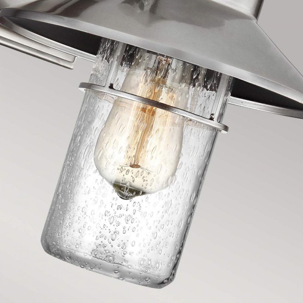 FE-BOYNTON2-S Boynton 1 Light Outdoor Small Wall Lantern Painted Brushed Steel