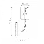 FE-BRIANNA1-BB Brianna 1 Light Wall Light Burnished Brass