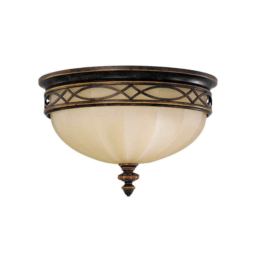 FE-DRAWING-ROOM-FB Drawing Room 3 Light Ceiling Flush Walnut