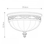 FE-DRAWING-ROOM-FB Drawing Room 3 Light Ceiling Flush Walnut