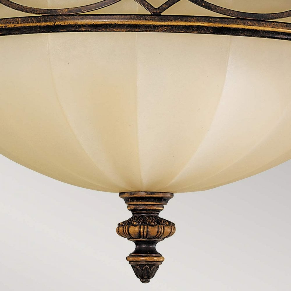 FE-DRAWING-ROOM-FB Drawing Room 3 Light Ceiling Flush Walnut