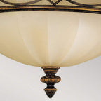FE-DRAWING-ROOM-FB Drawing Room 3 Light Ceiling Flush Walnut